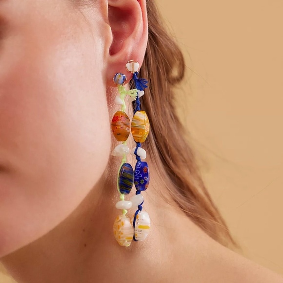 Ariana Ost Voyage Dangle Earrings (Blue) | Free People - Picture 2 of 2